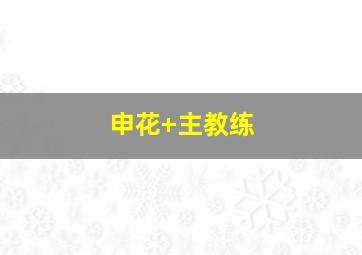 申花 主教练